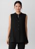 Silk Georgette Crepe Sleeveless Shirt