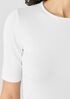 Organic Cotton Stretch Rib Crew Neck Top