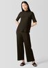 Textured Stretch Rib Mock Neck Top