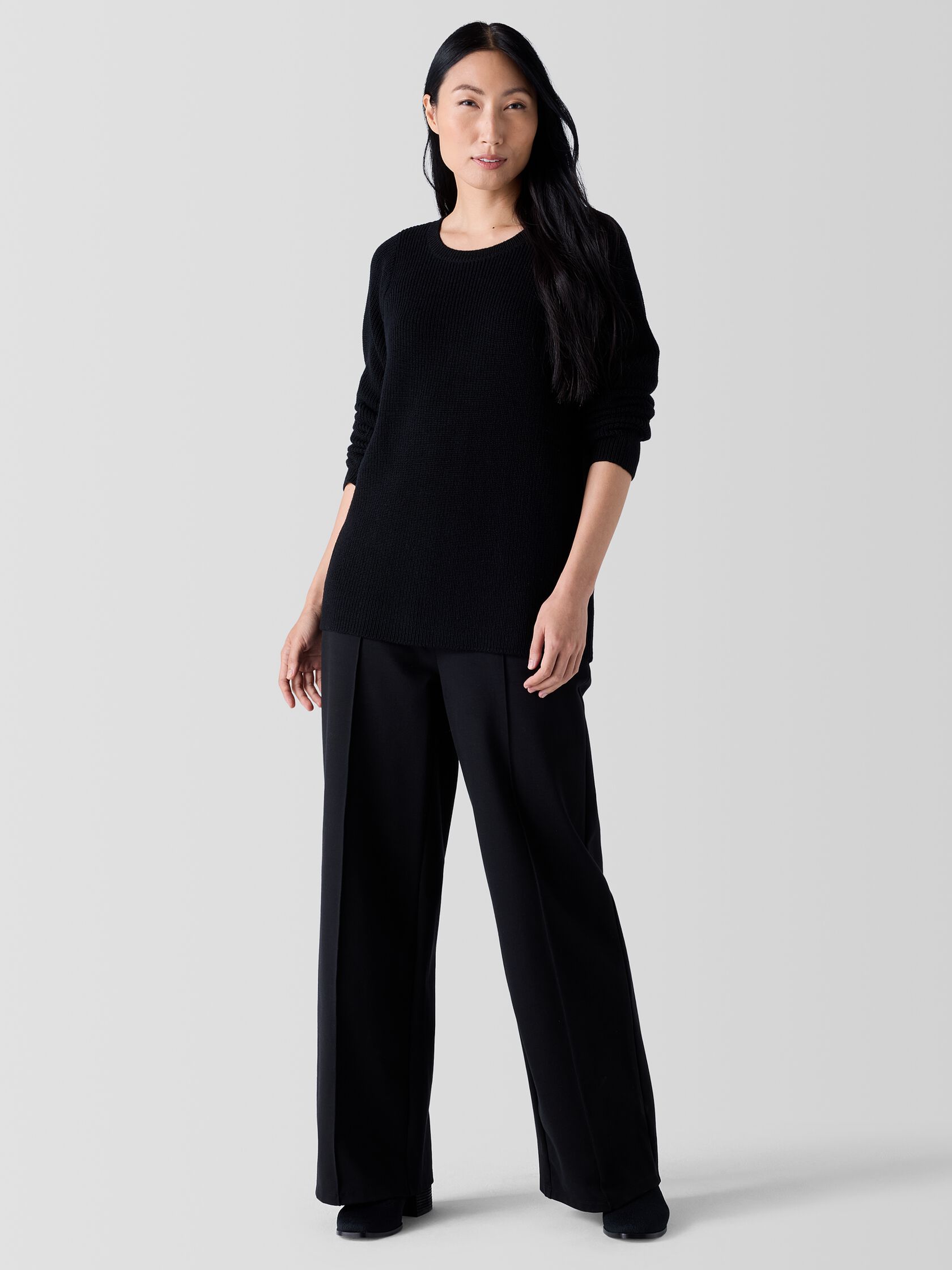 Merino Crew Neck Top in Regenerative Wool