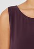 Silk Georgette Crepe Ballet Neck Long Tank