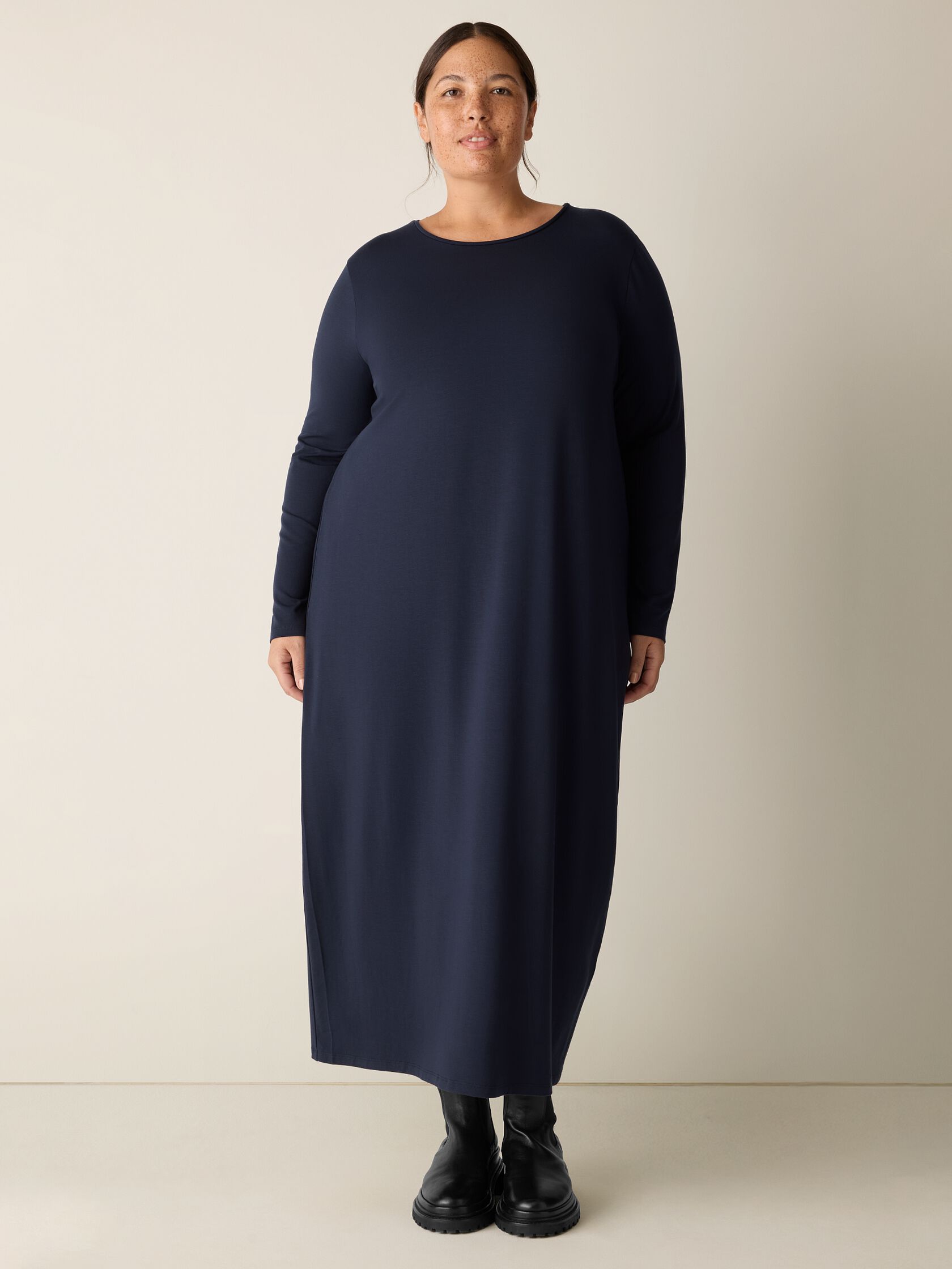 Stretch Jersey Knit Oval Dress