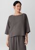 Cotton Blend Stripe Stitch Box-Top