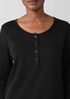 Organic Cotton Interlock Henley Sleep Top