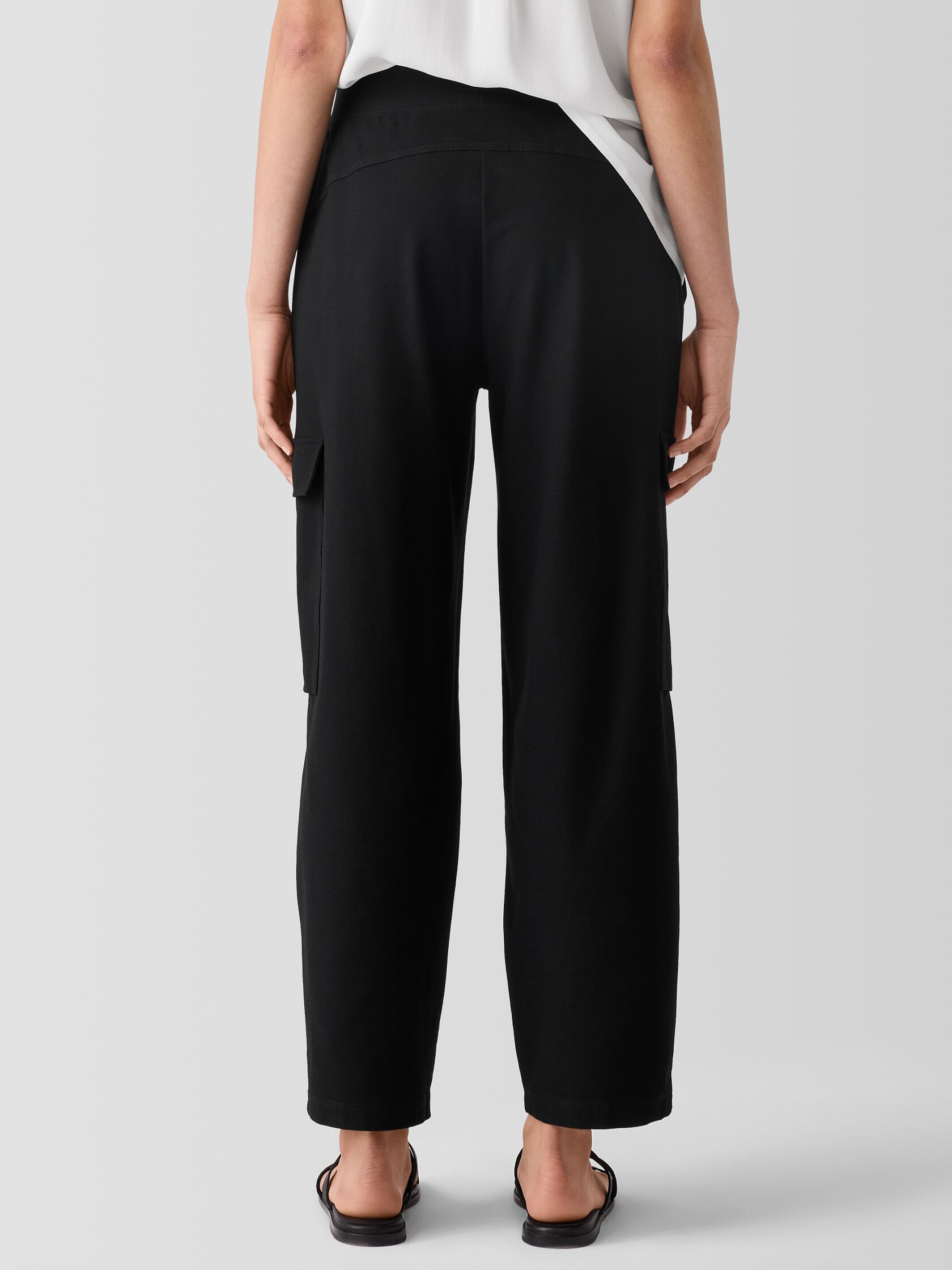 Washable Stretch Crepe Cargo Pant