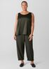 Stretch Silk Charmeuse Scoop Neck Tank