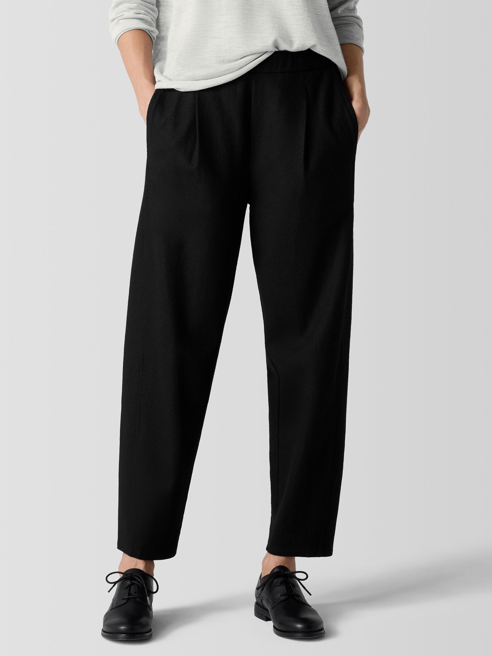 Felted Wool Jersey Lantern Pant in Regenerative Wool