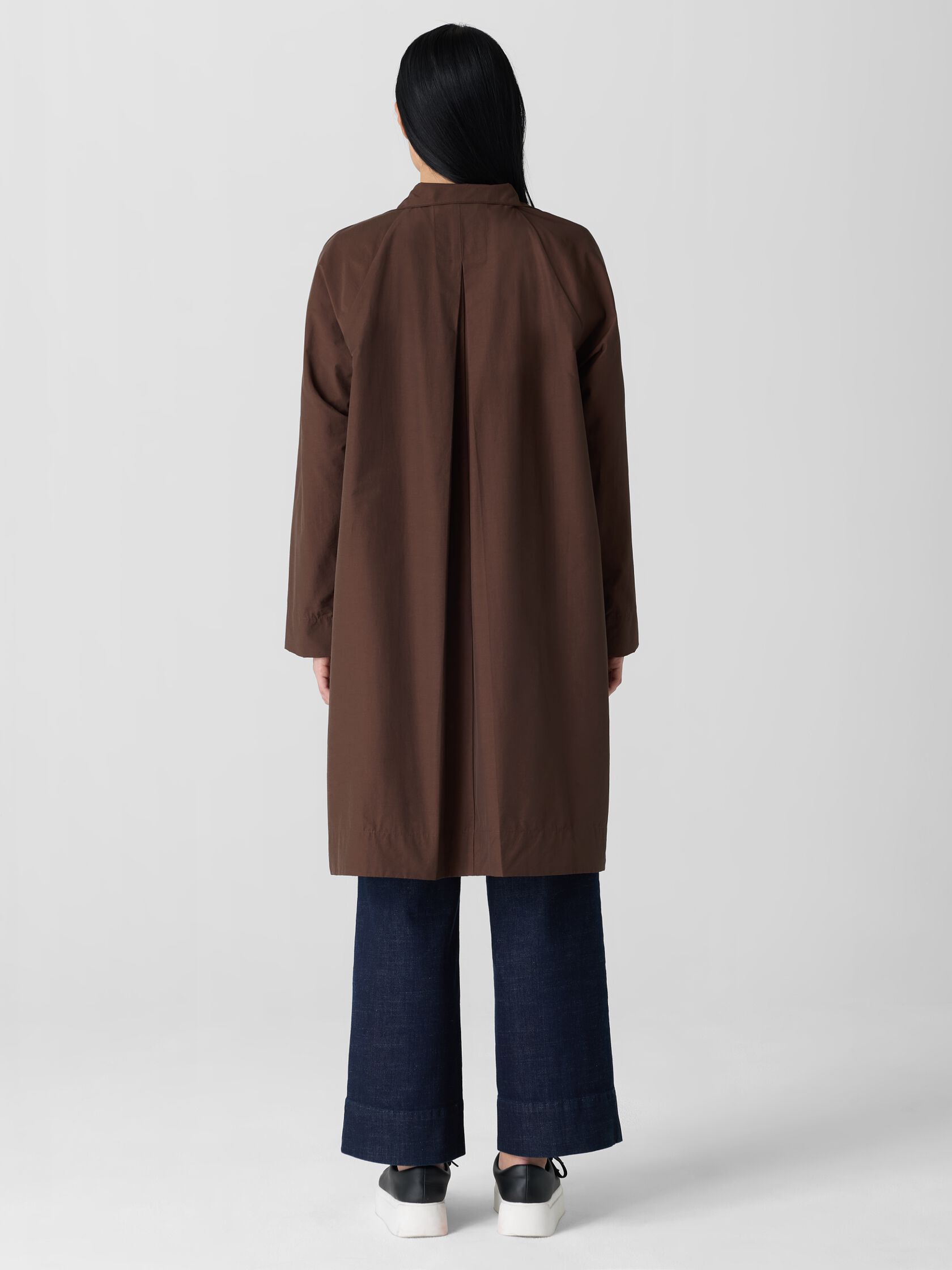Light Cotton Nylon Stand Collar Coat