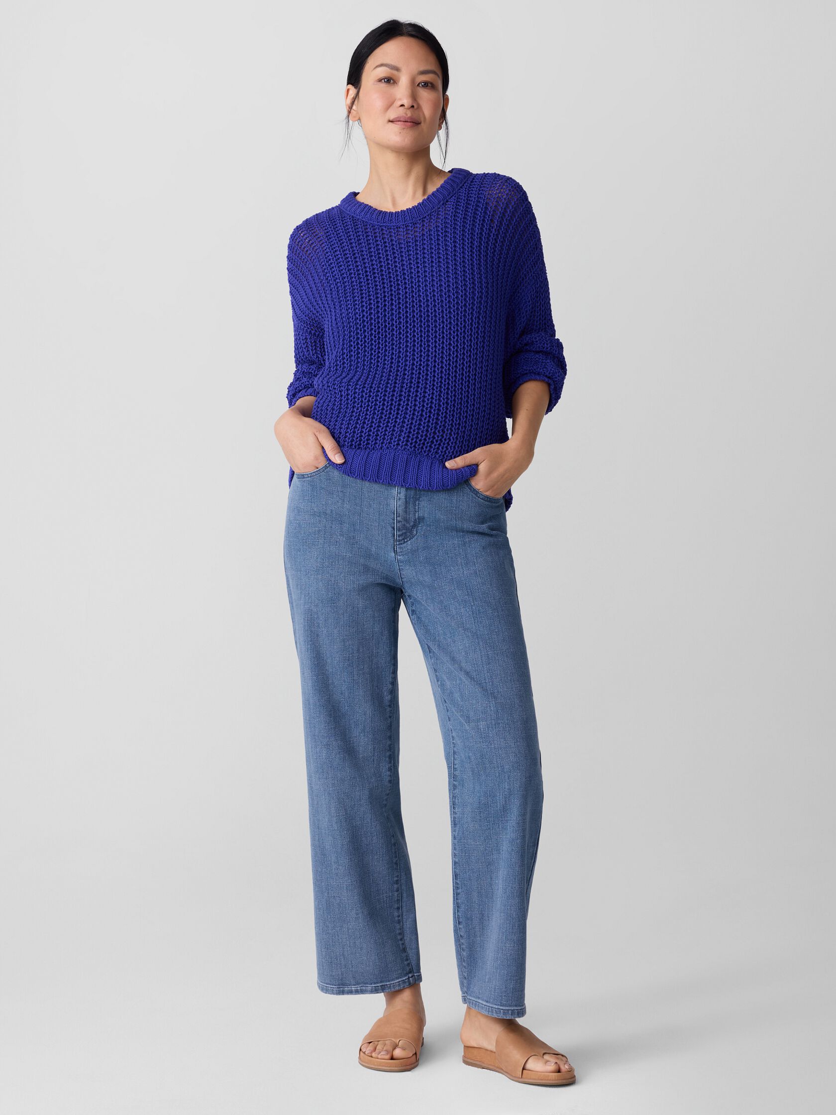 Peruvian Organic Cotton Cord Crew Neck Top