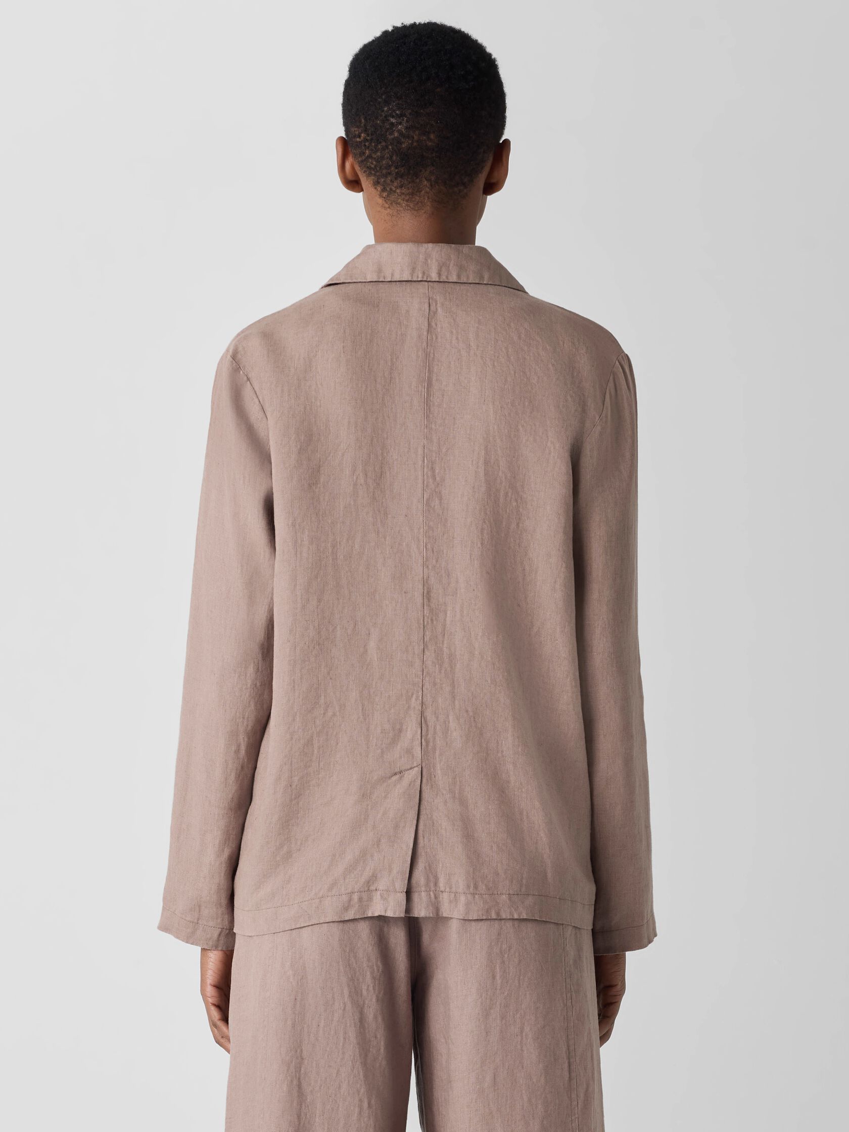 Organic Linen Double-Breasted Blazer
