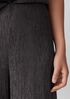 Woven Plissé Wide-Leg Pant
