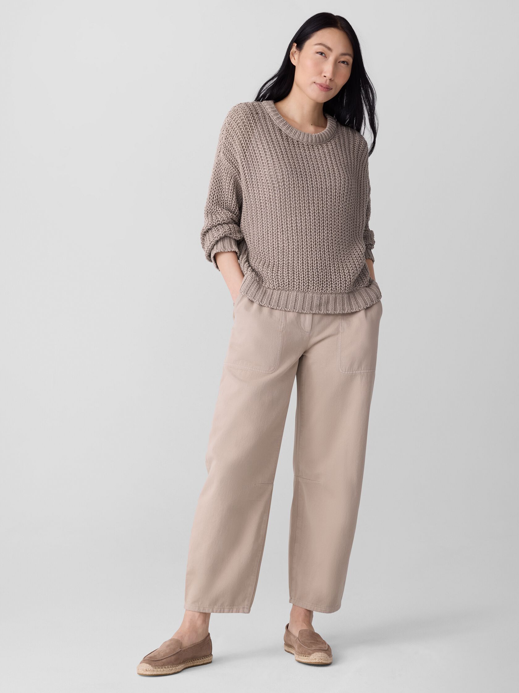 Peruvian Organic Cotton Cord Crew Neck Top