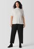 Textured Stretch Rib Mock Neck Top