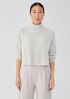 Merino Cropped Turtleneck Top in Regenerative Wool