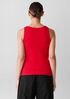 Organic Cotton Stretch Rib Scoop Neck Tank