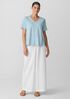 Organic Cotton Slubby Jersey V-Neck Tee