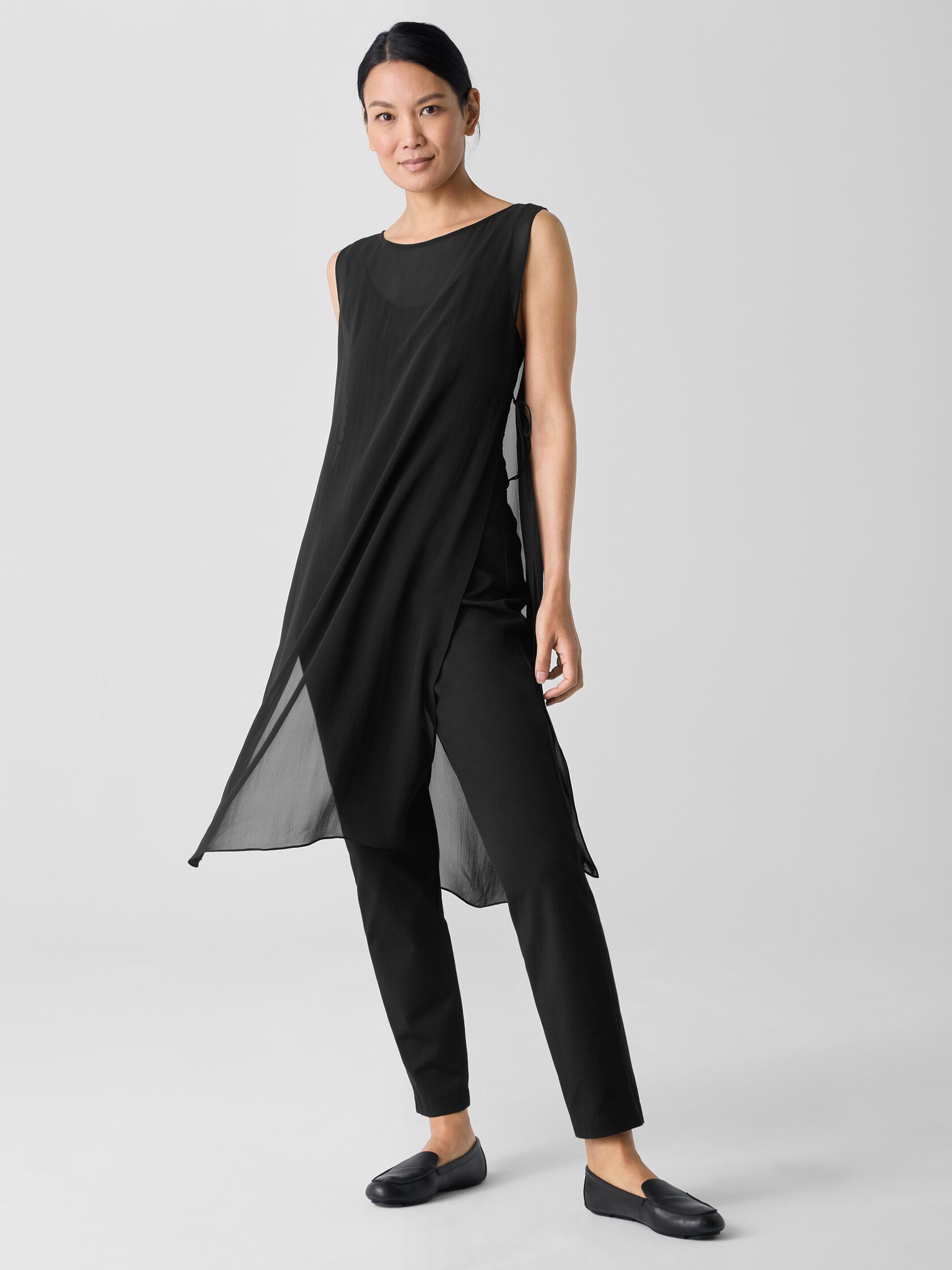 Cotton Blend Ponte Slim Pant