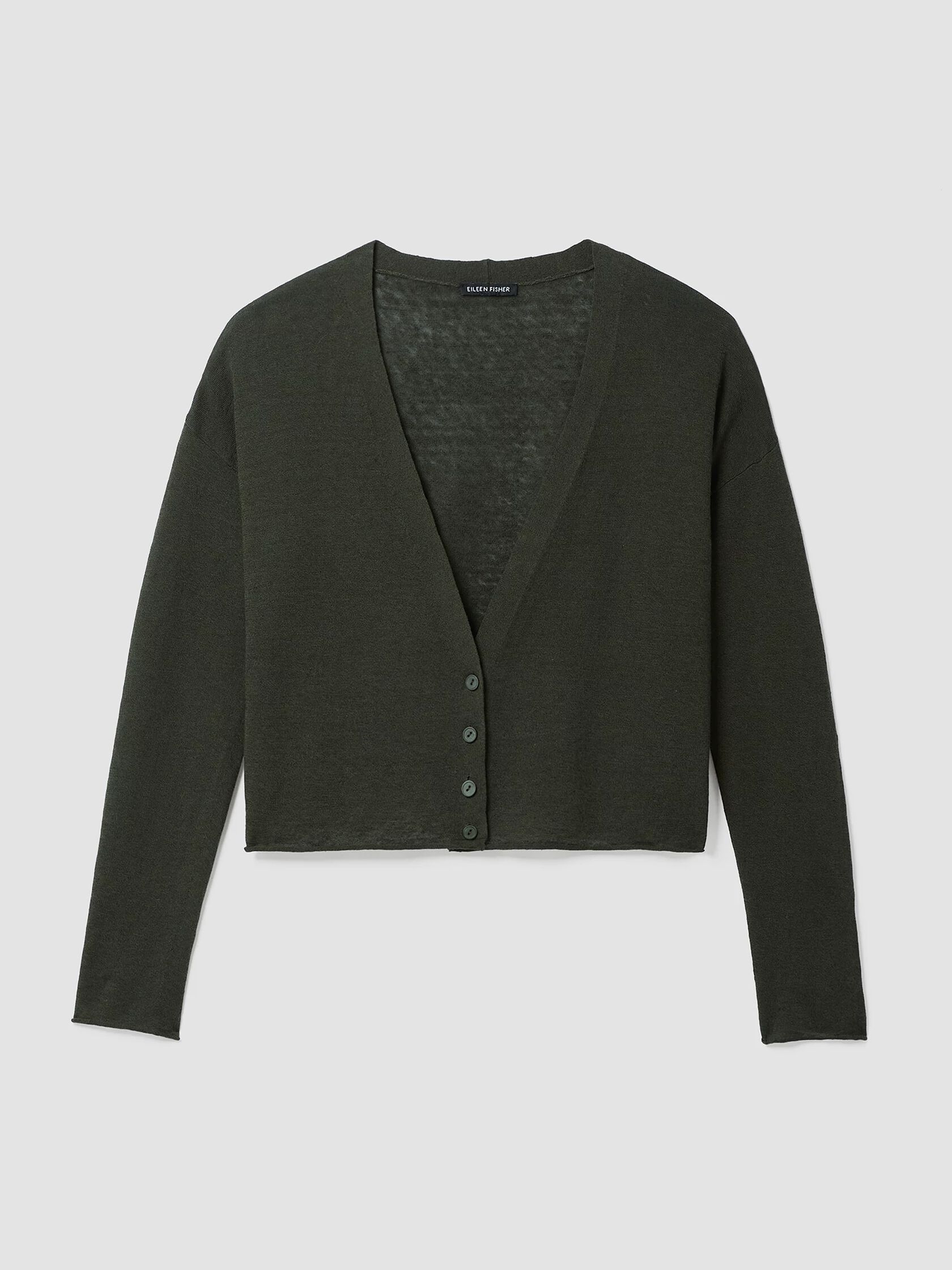 Organic Linen Cotton Cropped Cardigan