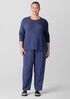 Organic Linen Cotton Slub Crew Neck Top