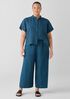 Washed Organic Linen Délavé Wide-Leg Pant