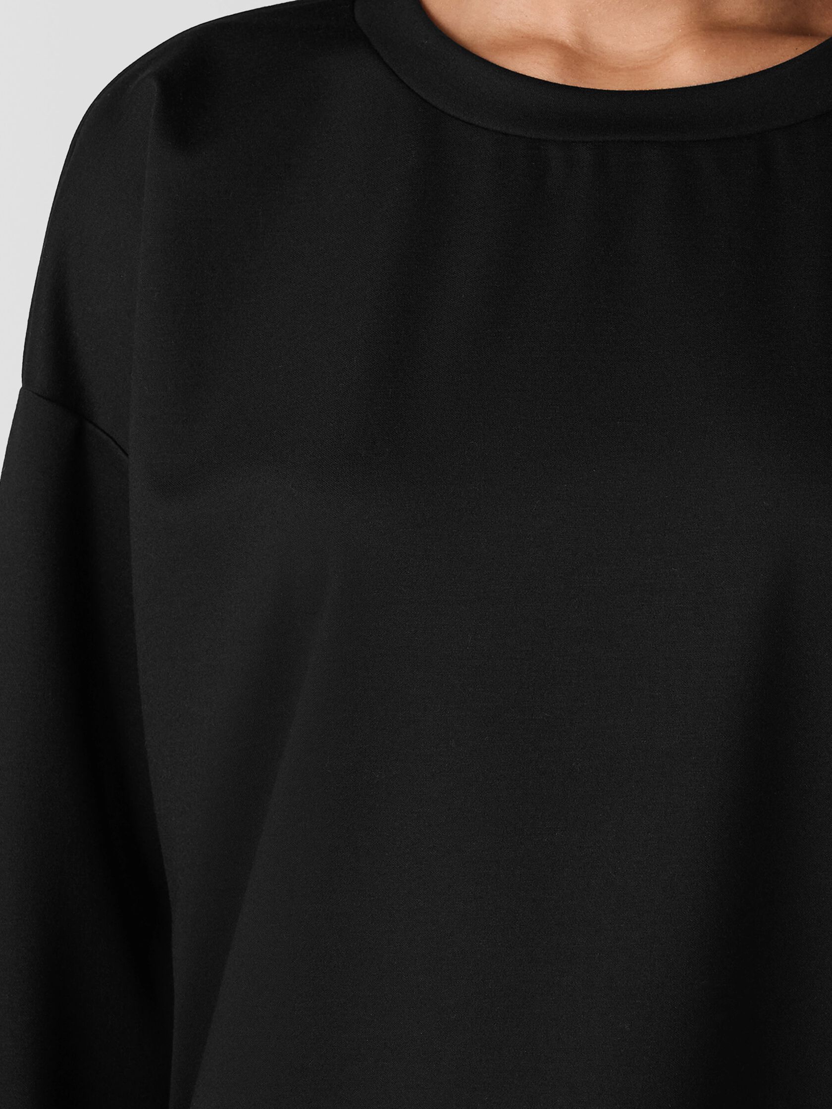 Lightweight Ponte Round Neck Top
