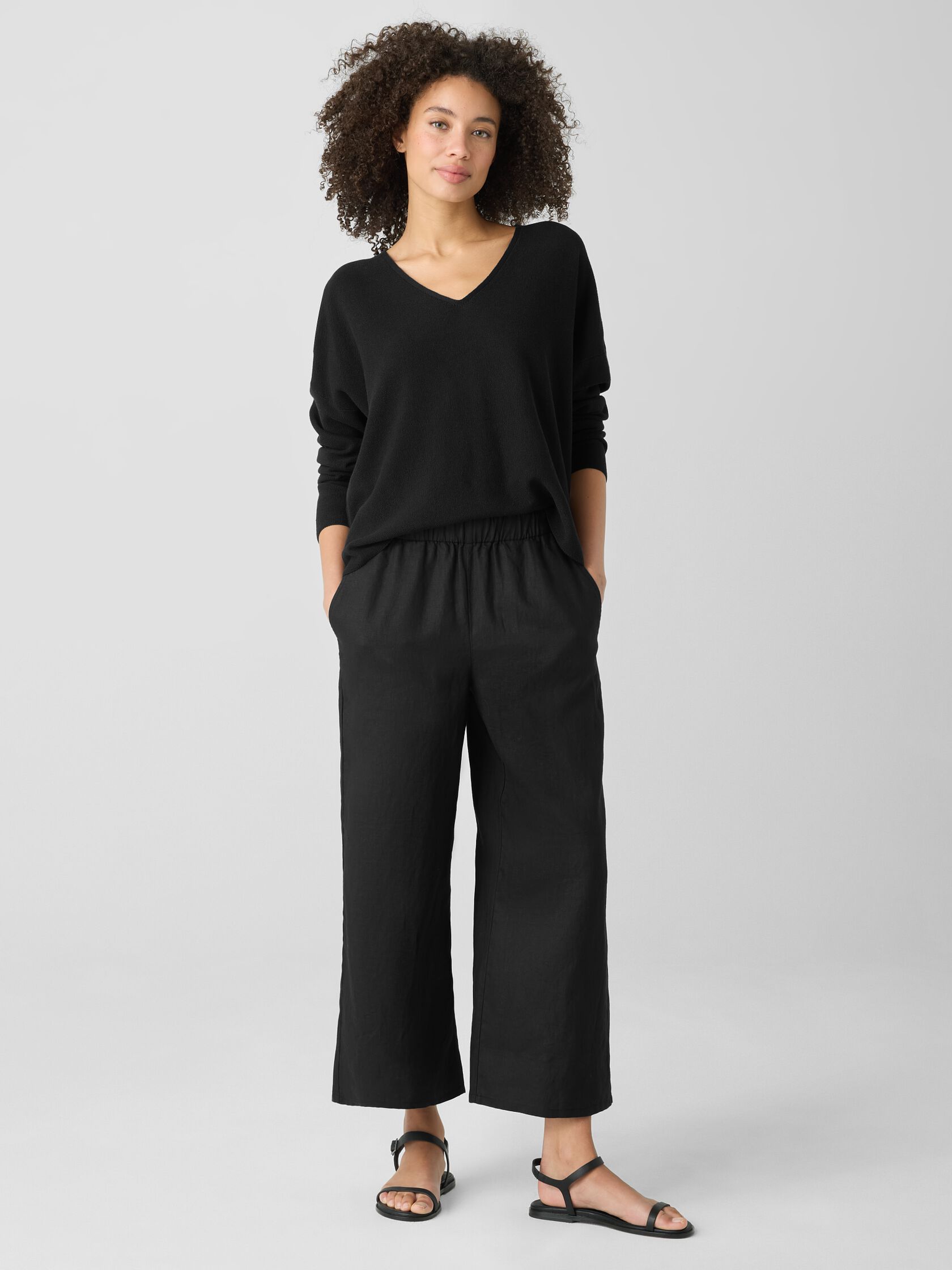 Organic Linen Wide-Leg Pant
