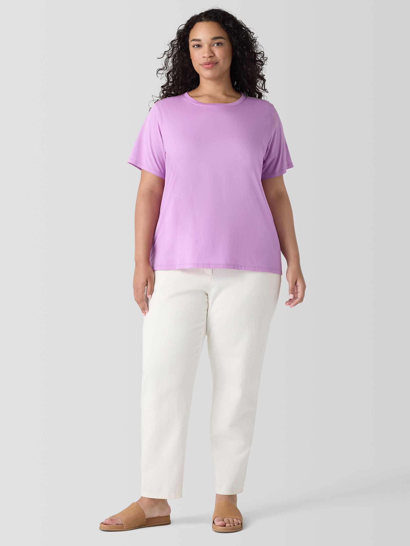 Organic Pima Cotton Jersey Round Neck Tee
