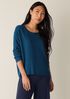 Peruvian Cotton Blend Jewel Neck Top
