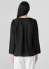 Organic Handkerchief Linen Round Neck Top