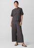 Woven Plissé Wide-Leg Pant