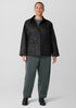 Eggshell Recycled Nylon Quilted Classic Collar Jacket