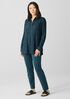 Cotton Blend Ponte Slim Pant