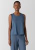 Stretch Jersey Knit Jewel Neck Tank