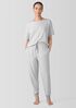 Striped Organic Cotton Interlock Jogger Sleep Pant
