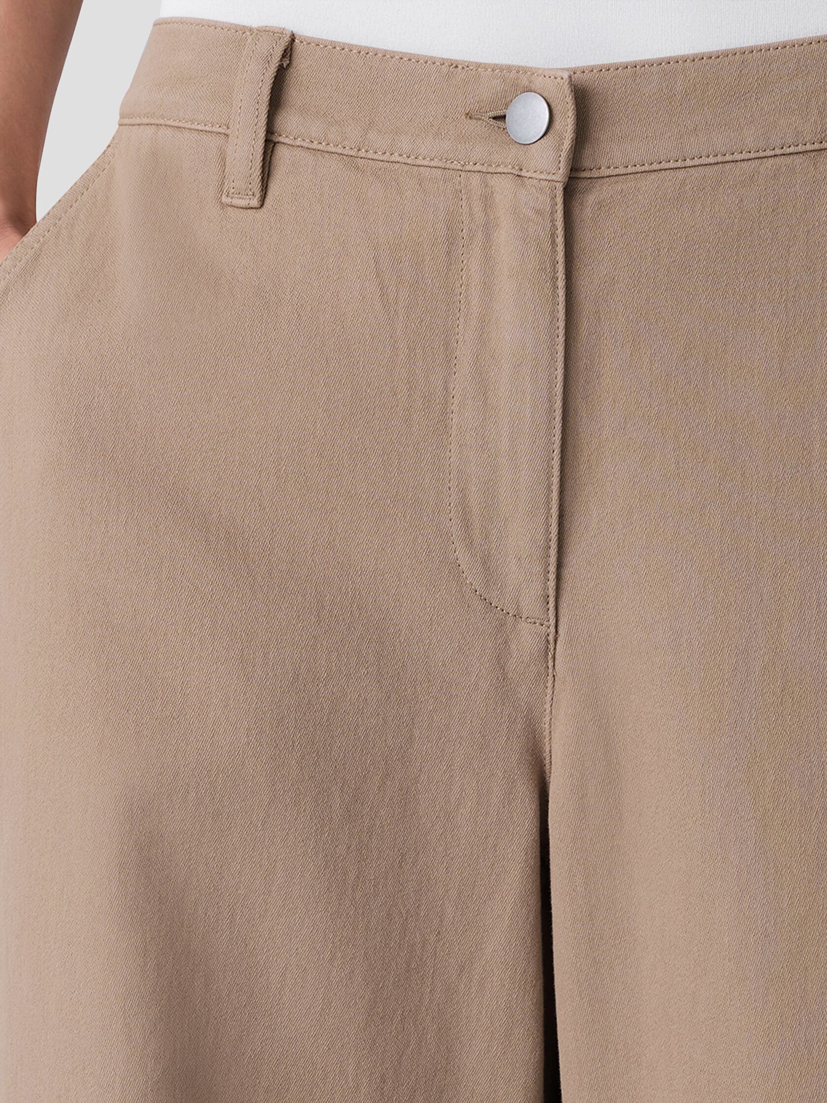 Garment-Dyed Utility Cotton Wide-Leg Pant