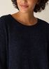 Chenille Blend Jewel Neck Top