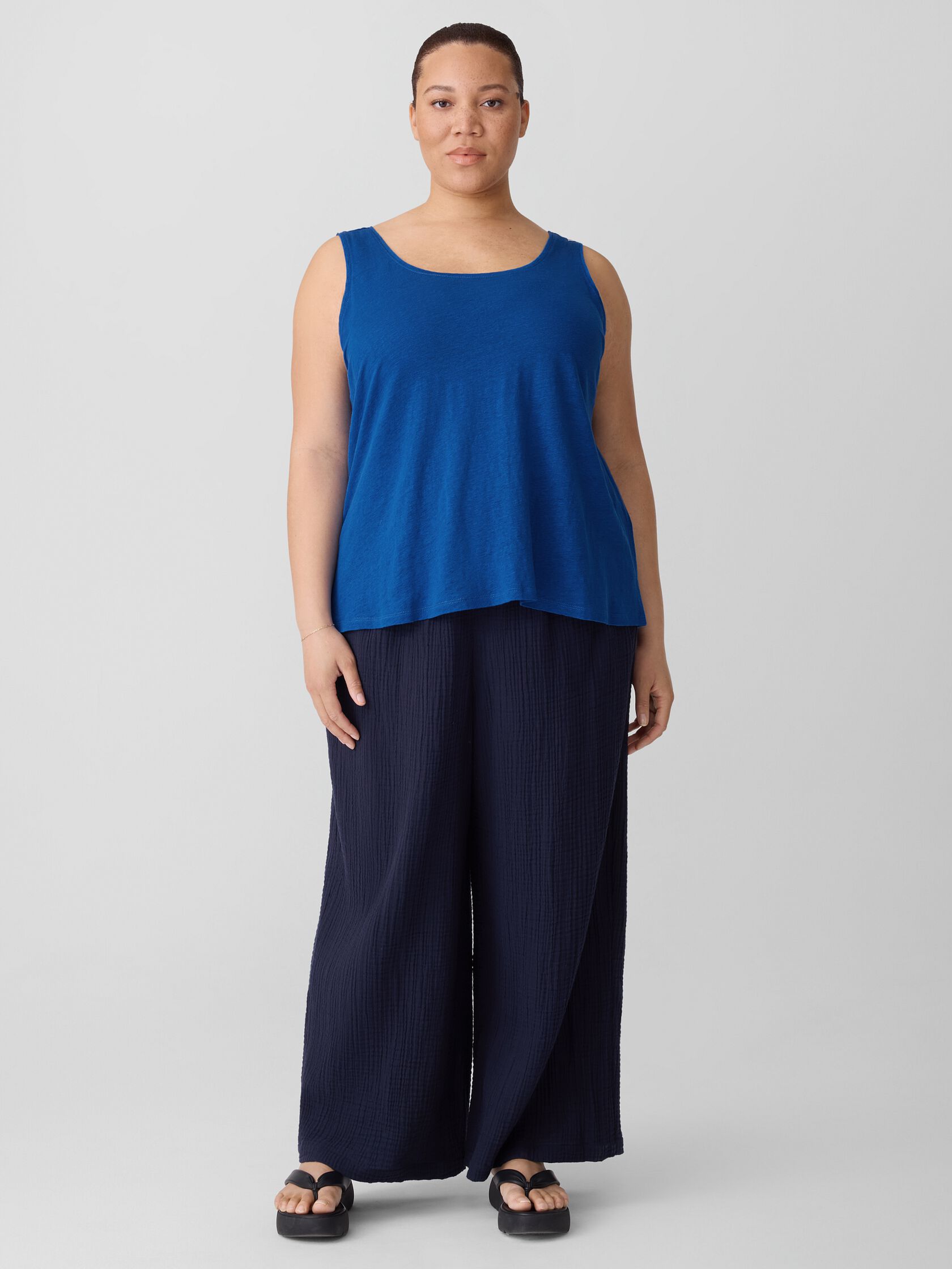 Organic Linen Jersey Scoop Neck Tank