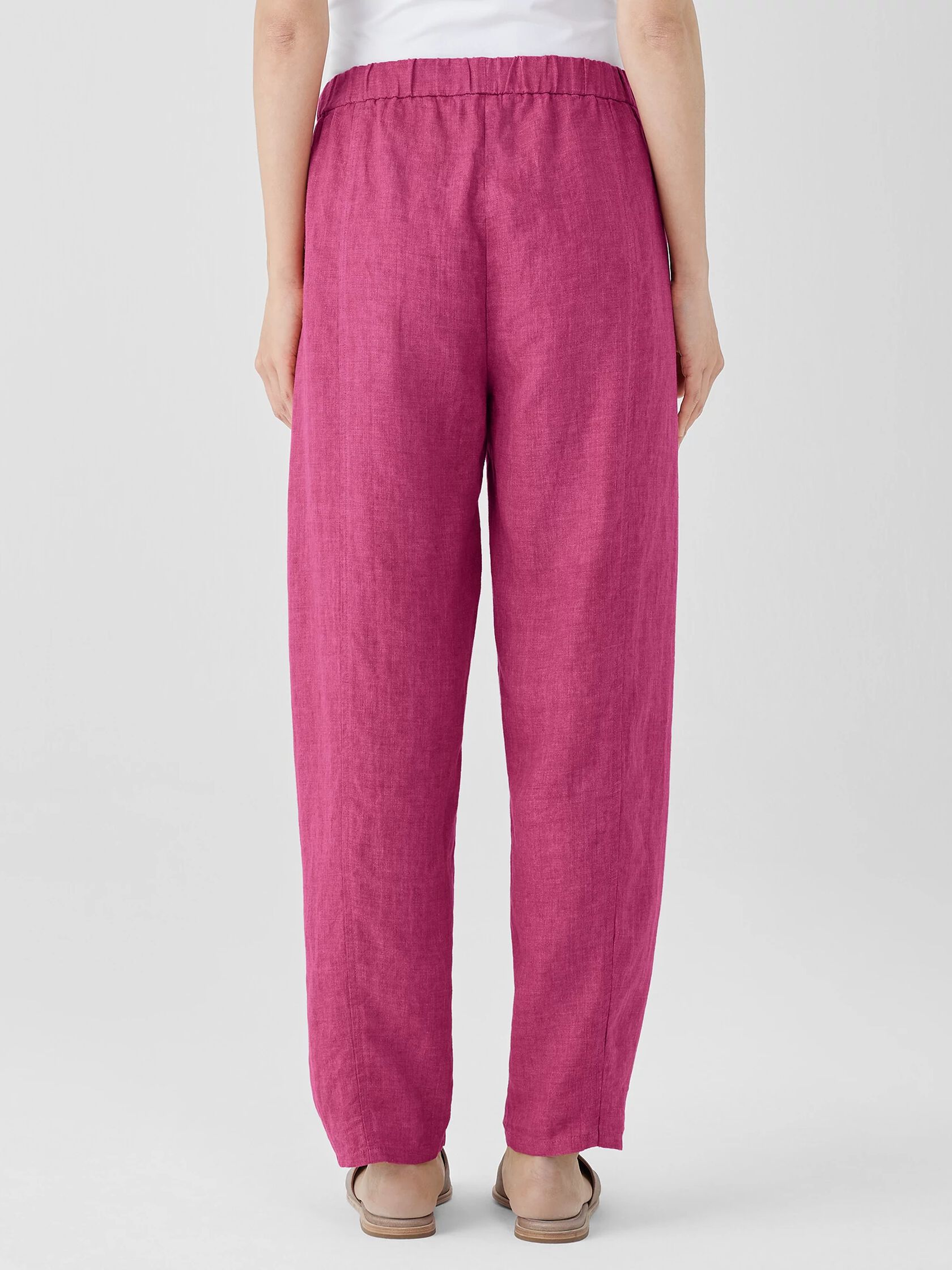 Washed Organic Linen Délavé Lantern Pant