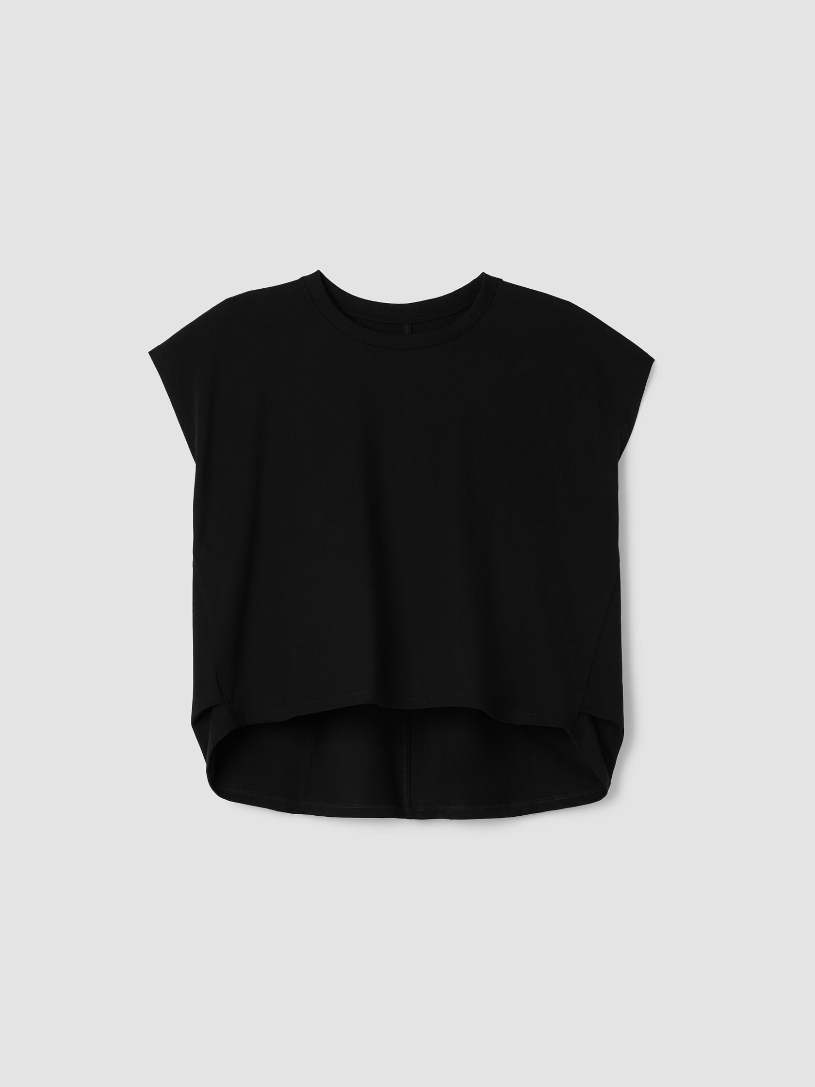 Pima Cotton Stretch Jersey Pleated Box-Top