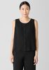 Silk Georgette Crepe Round Neck Vest