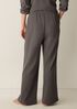 Waffle Cotton Blend Doubleknit Wide-Leg Pant