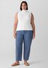 Bubble Jacquard Funnel Neck Top