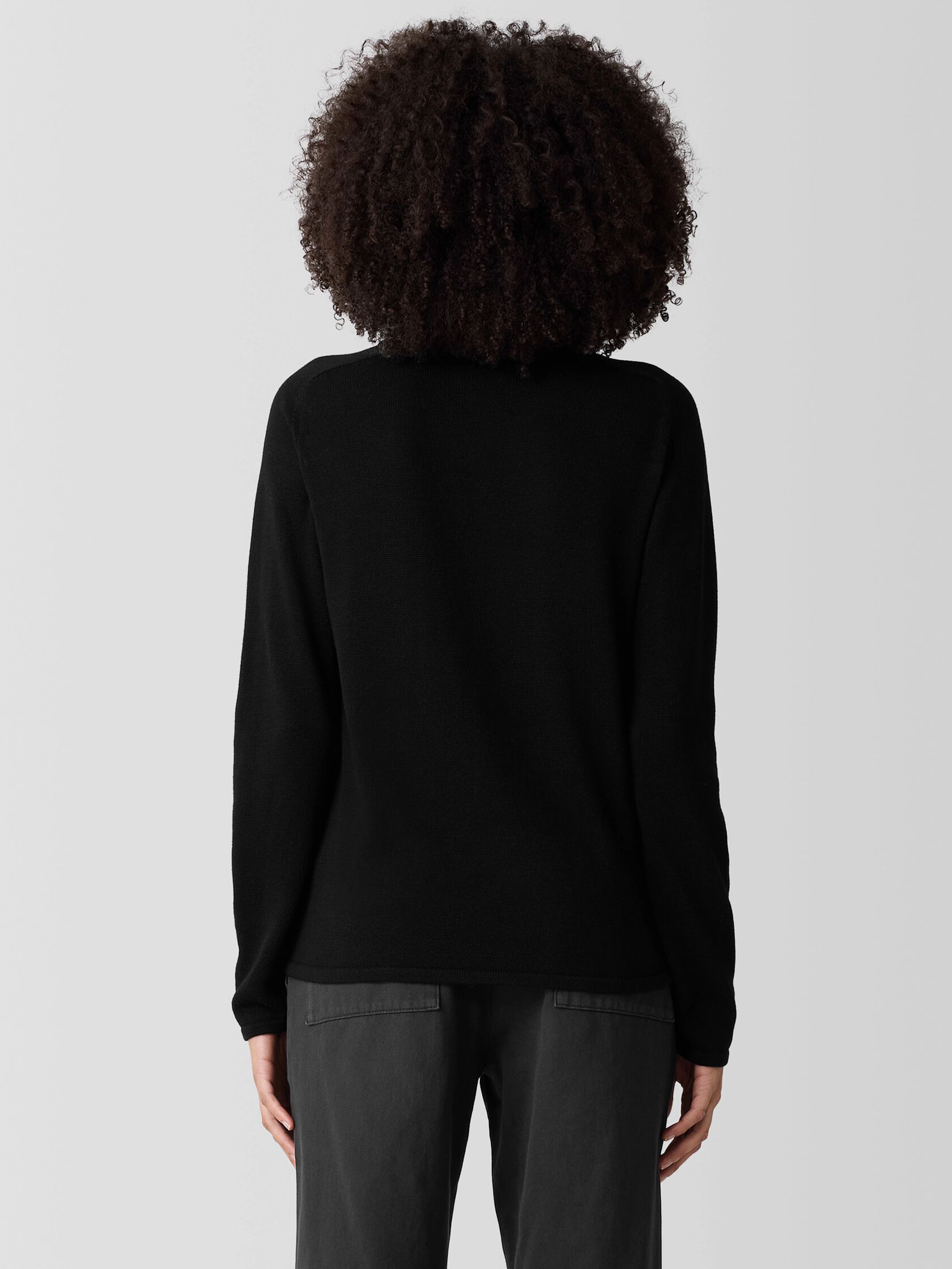 Peruvian Cotton Blend Crew Neck Top
