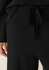 Waffle Cotton Blend Doubleknit Wide-Leg Pant