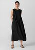 Washed Organic Cotton Poplin Round Neck Dress