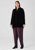 Velvet Band Collar Long Shirt