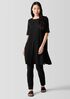 Textured Stretch Rib Ballet Neck Top