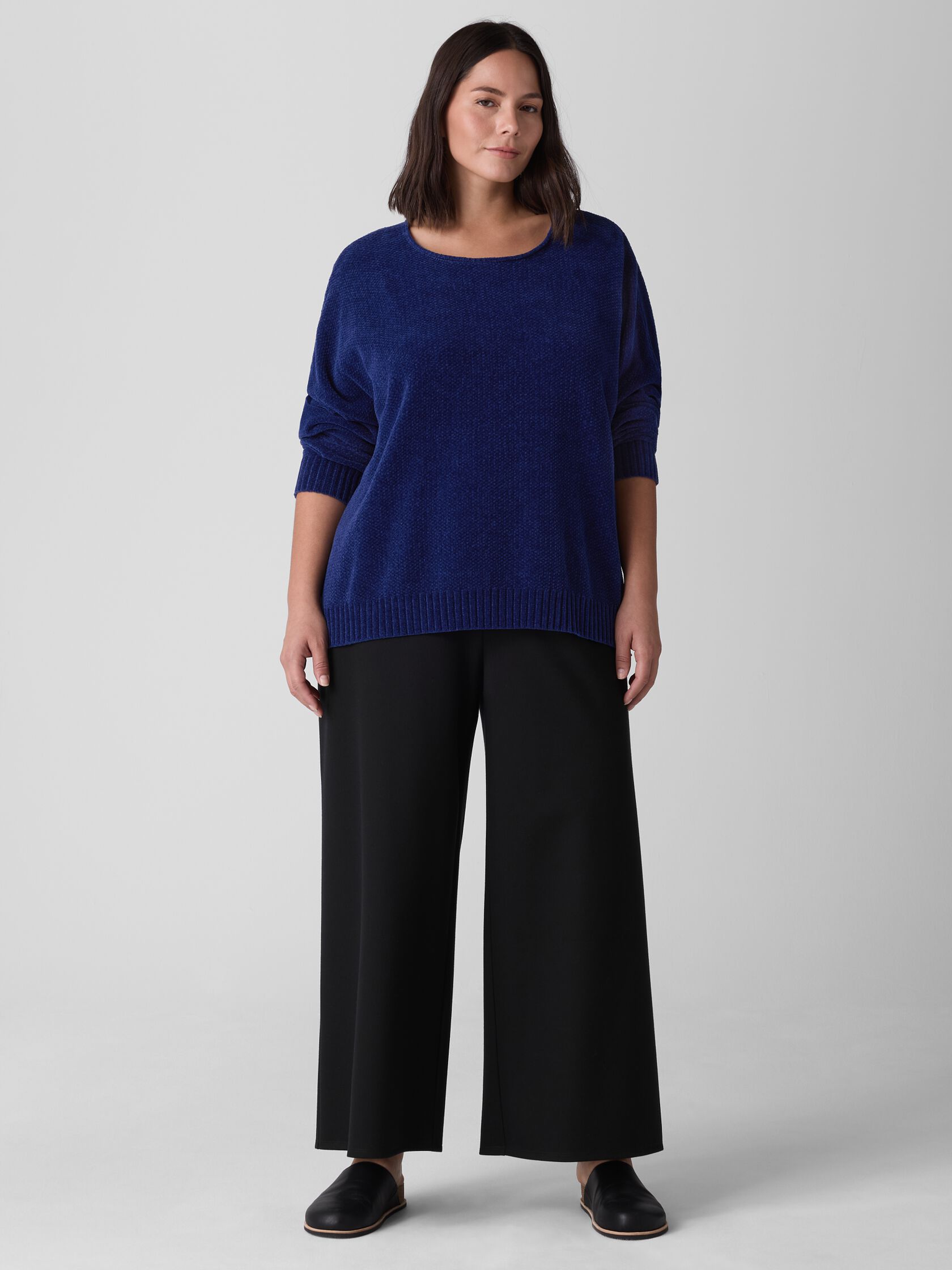 Organic Cotton Chenille Jewel Neck Top
