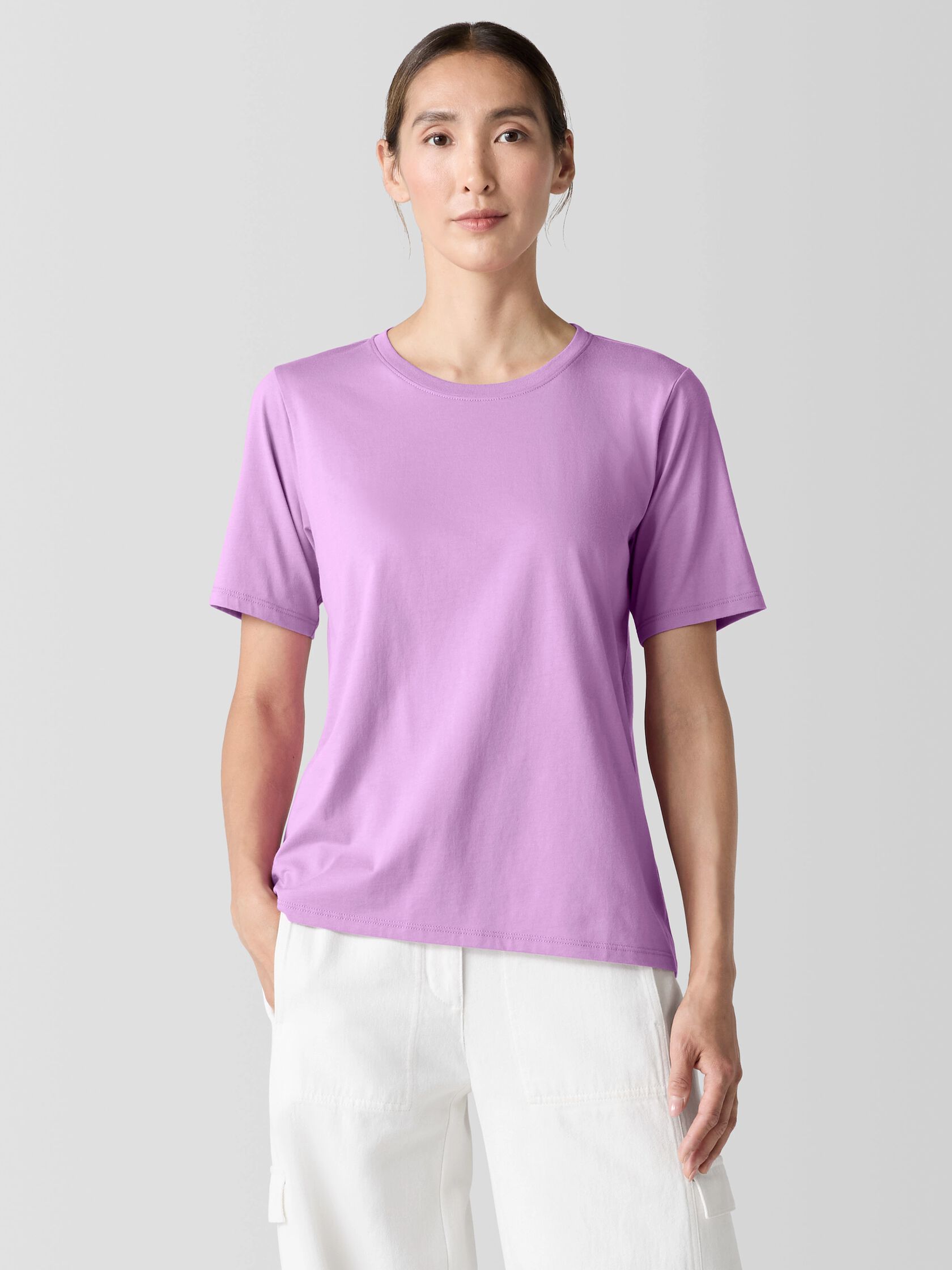 Organic Pima Cotton Jersey Round Neck Tee