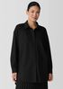 Lightweight Ponte Classic Collar Long Shirt